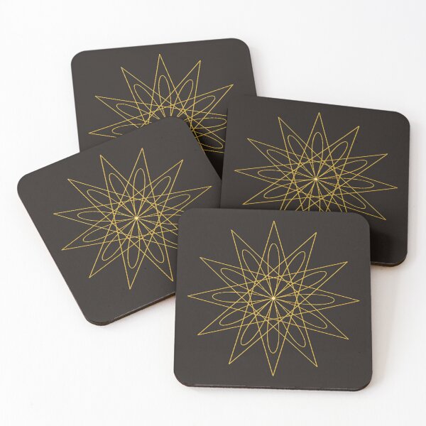 Item preview, Golden Linework Star Pattern – Modern Geometric Art designed and sold by Taylored Harmony.