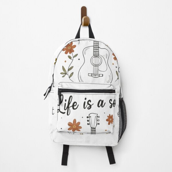 Item preview, Life Is A Song | Acoustic Guitar & Wildflower Art T-Shirt designed and sold by Art's Diner.