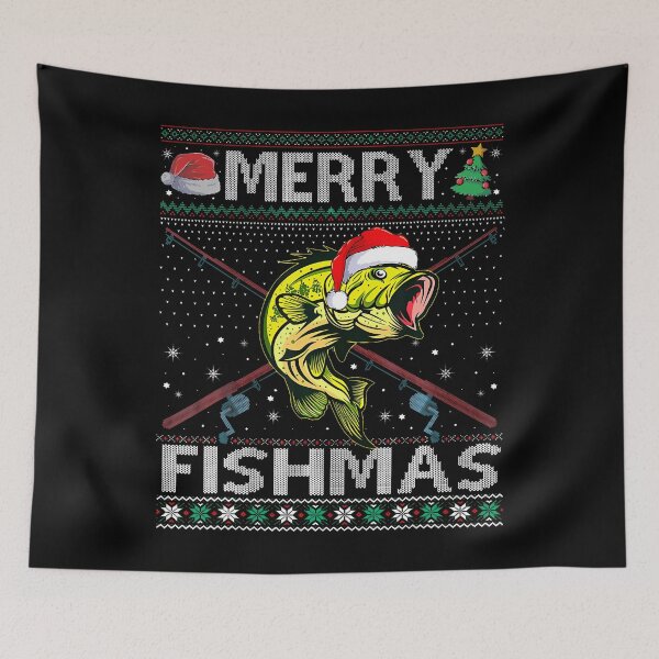 Item preview, Merry Fishmas Bass Fish Fishing Christmas Ugly 	 Xmas designed and sold by ChantelNicole.