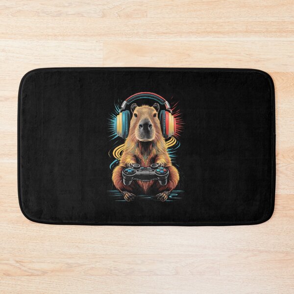 Item preview, Gaming Capybara Wearing Headphone Playing Video Games Gamer designed and sold by LindaRuby1.