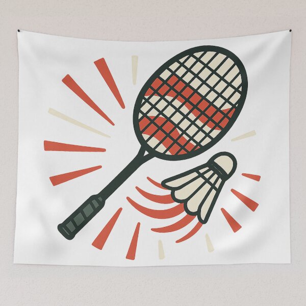 Item preview, Candy Badminton Court Warrior – Holiday Sports Burst Graphic designed and sold by techy-rrr.