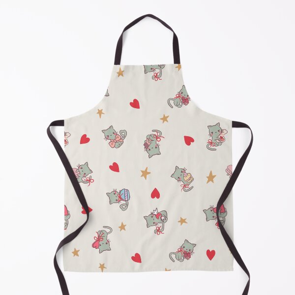 Item preview, Valentine’s Day Cats with Love hearts and stars (Light cream) designed and sold by HarunaMcDesigns.