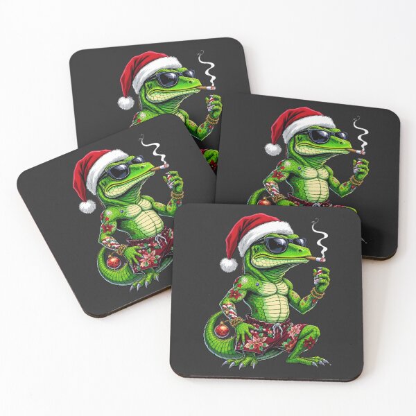Item preview, Festive Lizard – Xmas Tattoo Streetwear | Cool Lizard with Holiday Tattoos designed and sold by ColorSplash123.