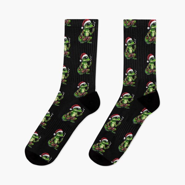 Item preview, Festive Lizard – Xmas Tattoo Streetwear | Cool Lizard with Holiday Tattoos designed and sold by ColorSplash123.