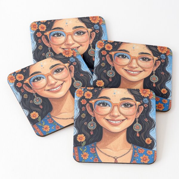 Item preview, Bohemian chic, flowers, smiling, happy designed and sold by Grimtruths.