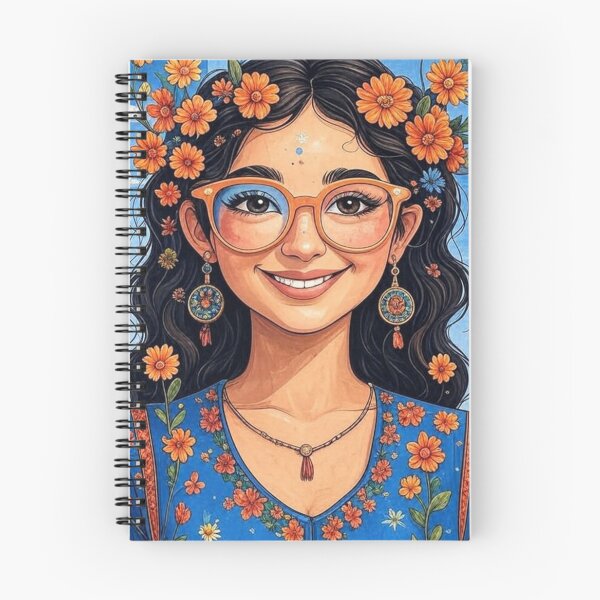 Item preview, Bohemian chic, flowers, smiling, happy designed and sold by Grimtruths.