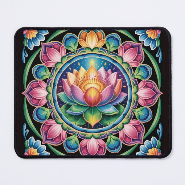 Item preview, A vibrant spiritual mandala a luminous lotus flower at its center. designed and sold by Lilashakti ⭐️ ⭐️ ⭐️ ⭐️ ⭐️.