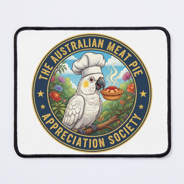 Item preview, The Meat Pie Cockatoo designed and sold by The Australian Meat Pie Appreciation Society.