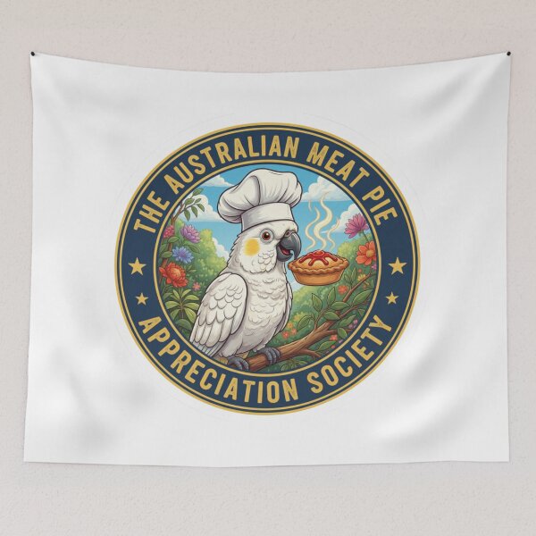 Item preview, The Meat Pie Cockatoo designed and sold by The Australian Meat Pie Appreciation Society.