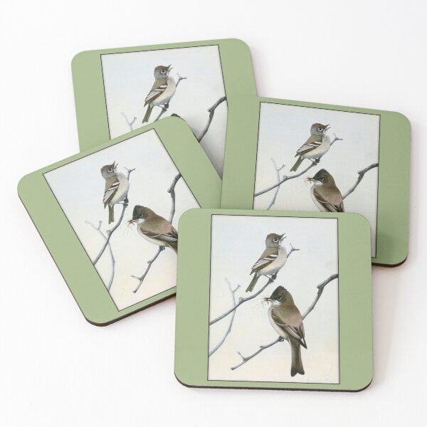 Item preview, Ornithological Print: Least Flycatcher and Phoebe designed and sold by Tridentulus.