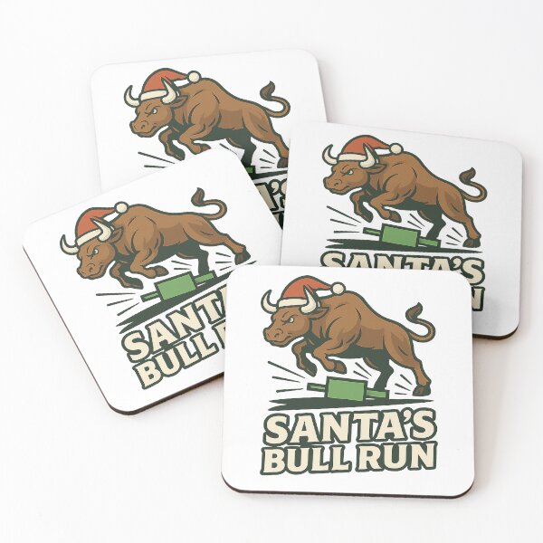 Item preview, Santa’s Bull Run – Holiday Market Rally Emblem designed and sold by techy-rrr.
