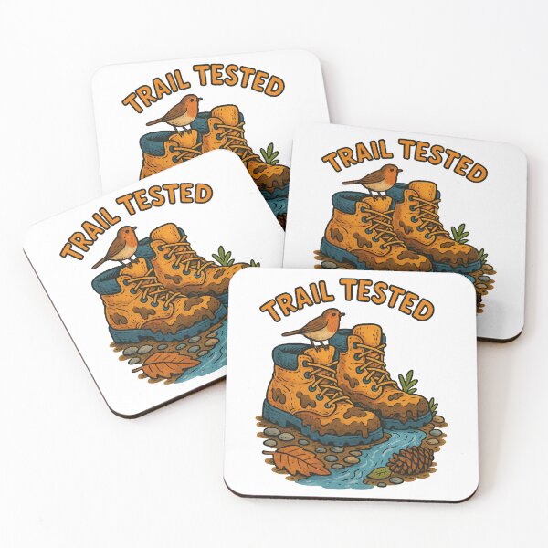 Item preview, Trail Tested – Rustic Hiking Boots Nature Adventure Design designed and sold by inkoutninja.