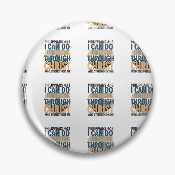 Item preview, Philippians 4:13 Typography | I Can Do All Things Through Christ Christian Motivational Verse designed and sold by ebocraft.