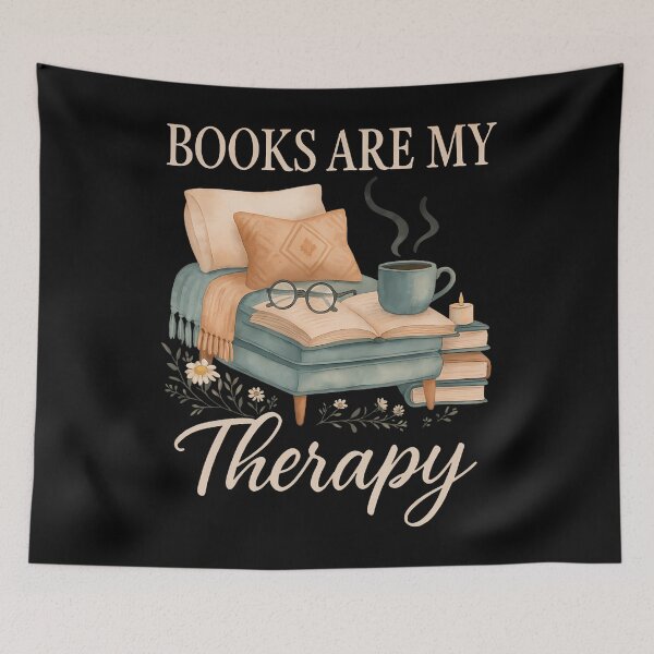 Item preview, Books Are My Therapy Cozy Reading Nook Aesthetic designed and sold by MarcellaTerri.