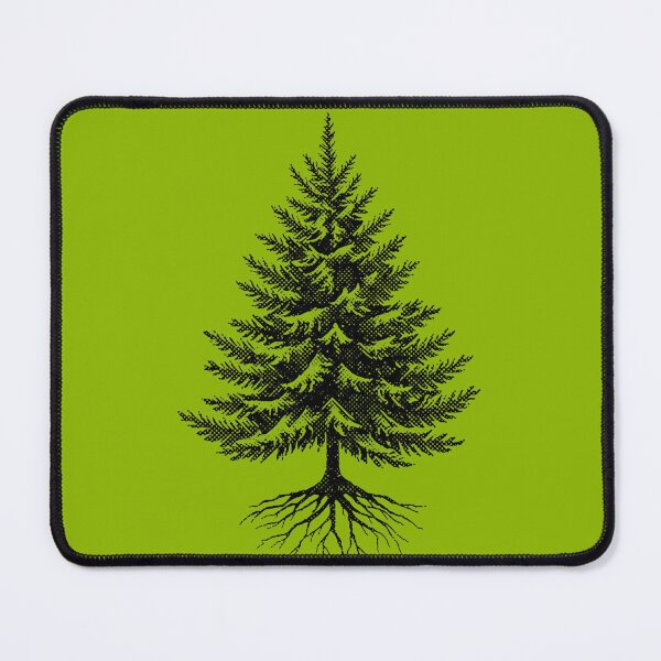 Item preview, Black and white halftone tree designed and sold by AratingaCreativ.