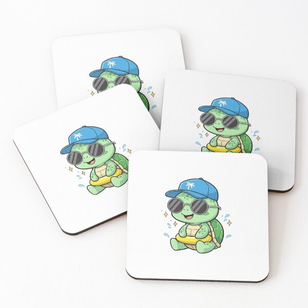 Item preview, Cool Turtle with Sunglasses & Hat- Summer Beach Vibe designed and sold by Raju2018.