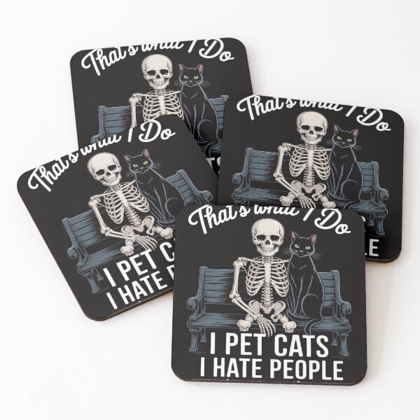 Item preview, Skeleton Cat Kitten Lover Grumpy Skull Kitty Pet Owner designed and sold by BotboutiquePre.