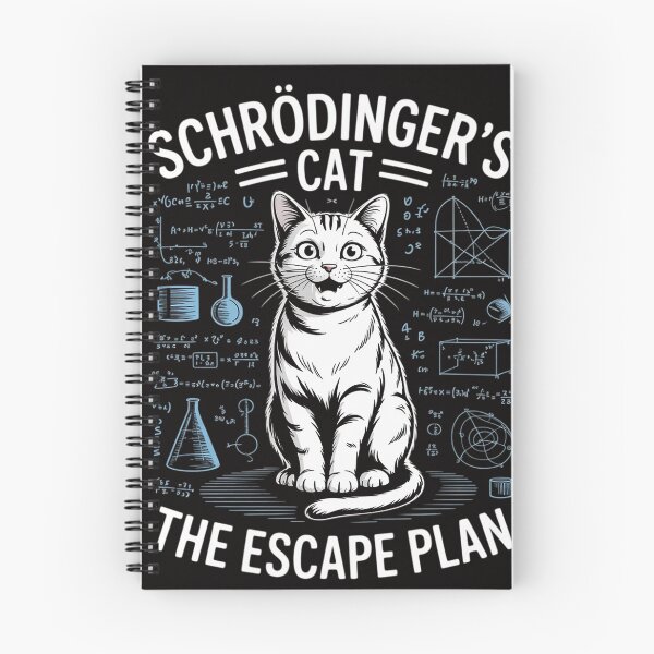 Item preview, Schrodingers Cat Escape Plan Science Quantum Physics Teacher Men Women designed and sold by BotboutiquePre.