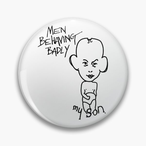 Artikelvorschau, Mein Sohn mit dem Logo „Männer, die sich schlecht benehmen“ entworfen und verkauft von Rewatch-Podcast.