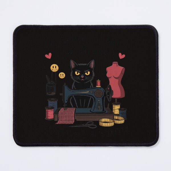 Item preview, Remember My Sewing Time Sewer Black Cat Sew Quilting designed and sold by silladive.