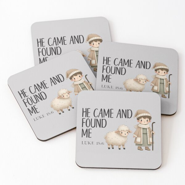 Item preview, He Found the Lost Sheep - a Cute Christmas Design - Luke 15 verse 6 designed and sold by simplydesignart.