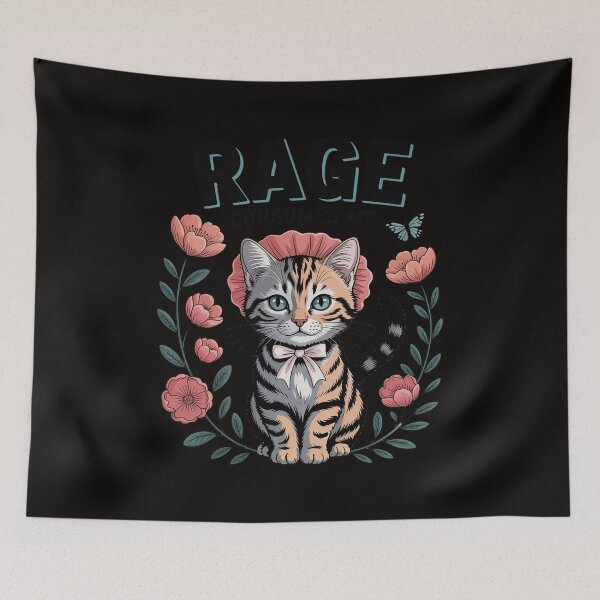 Item preview, Rage Consumes Me Cat Meme designed and sold by silladive.