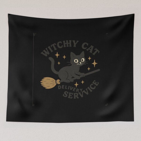 Item preview, Witchy Cat Starry Familiar designed and sold by RosioNajera.