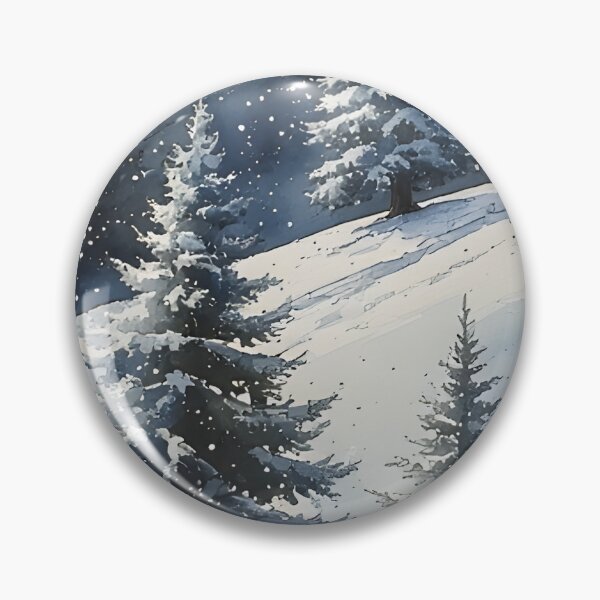Item preview, Wintery snowscape with dense coniferous forest designed and sold by Mianku | Für das Leben.