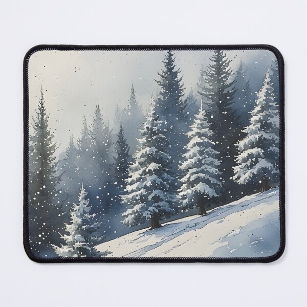 Item preview, Wintery snowscape with dense coniferous forest designed and sold by Mianku | Für das Leben.