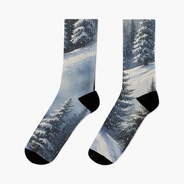 Item preview, Wintery snowscape with dense coniferous forest designed and sold by Mianku | Für das Leben.