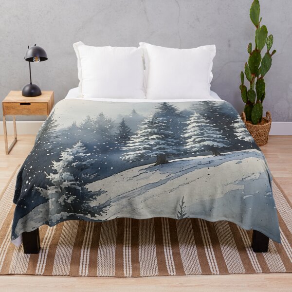 Item preview, Wintery snowscape with dense coniferous forest designed and sold by Mianku | Für das Leben.