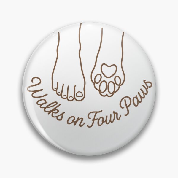 Item preview, My Best Friend Walks on Four Paws - Minimalist Paw Print and Footprint Circle designed and sold by Ataqhin.