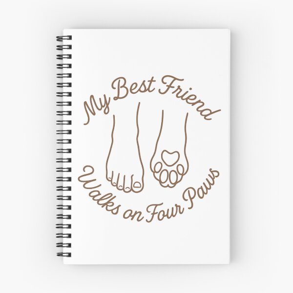 Item preview, My Best Friend Walks on Four Paws - Minimalist Paw Print and Footprint Circle designed and sold by Ataqhin.