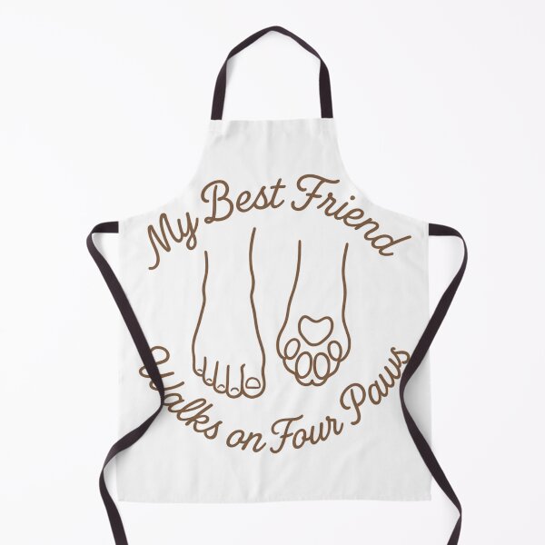 Item preview, My Best Friend Walks on Four Paws - Minimalist Paw Print and Footprint Circle designed and sold by Ataqhin.