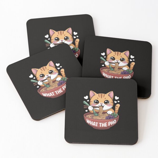 Item preview, Pho What The Pho Cute Cat Vietnamese Food Pho Soup Ramen designed and sold by silladive.