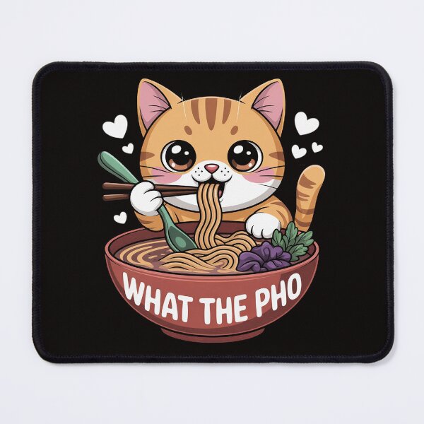 Item preview, Pho What The Pho Cute Cat Vietnamese Food Pho Soup Ramen designed and sold by silladive.