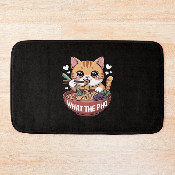 Item preview, Pho What The Pho Cute Cat Vietnamese Food Pho Soup Ramen designed and sold by silladive.