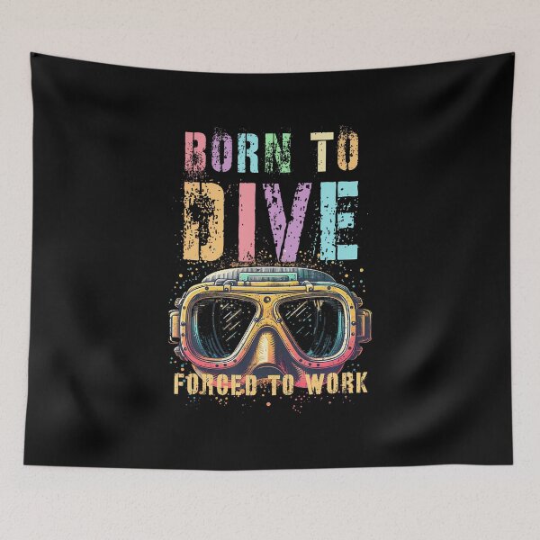 Item preview, Funny Born To Dive Forced Work Scuba Squad Divers Captain designed and sold by PatriciaKelsey.