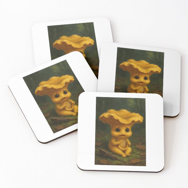 Item preview, Chanterelle Forest Sprite – Cute Mushroom Creature Playing a Lyre designed and sold by Taylored Harmony.