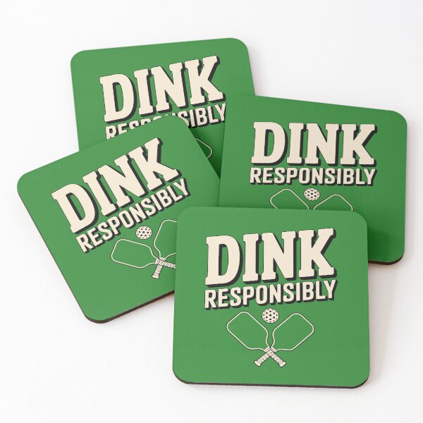 Item preview, Dink Responsibly Pickleball Humor Paddles and Ball Graphic Design designed and sold by SplashTastic.