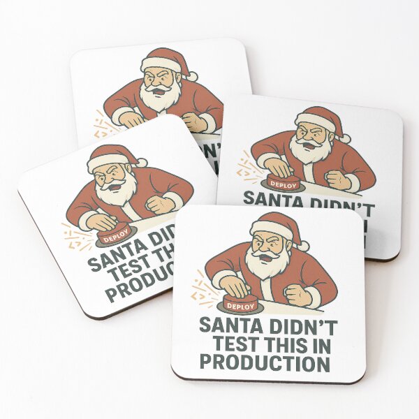 Item preview, Santa Didn’t Test This in Production – Dev Holiday Meme designed and sold by techy-rrr.