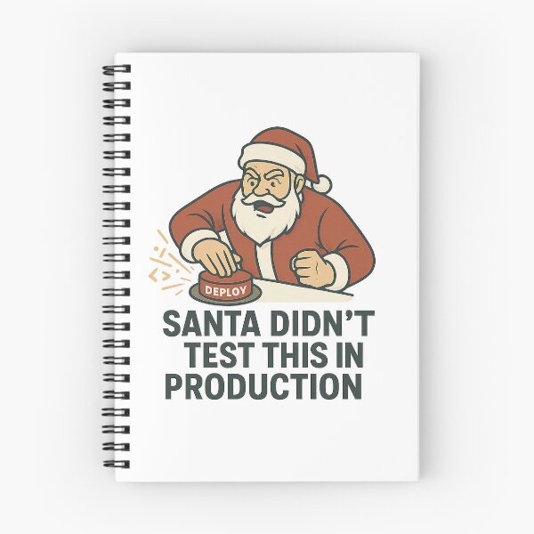 Item preview, Santa Didn’t Test This in Production – Dev Holiday Meme designed and sold by techy-rrr.