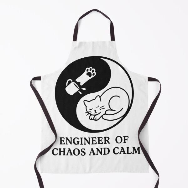 Item preview, Engineer of Chaos and Calm - Cat Yin Yang Design designed and sold by Ataqhin.