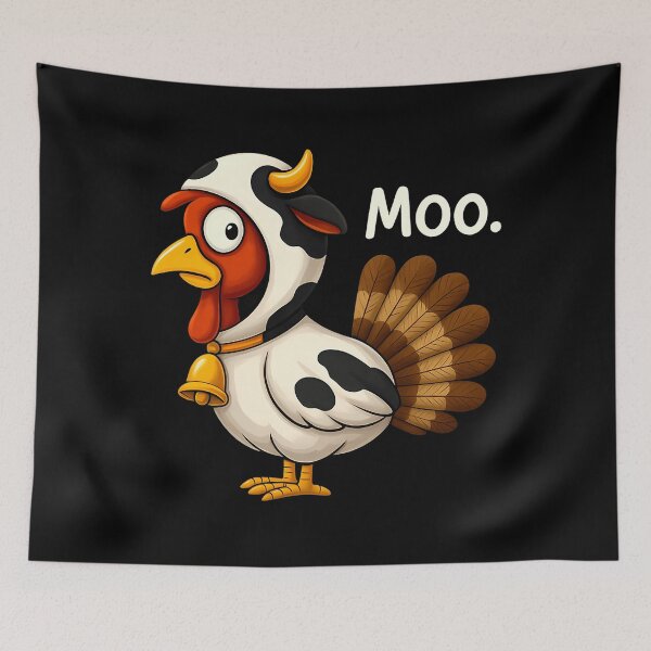 Item preview, Turkey 90s Holiday Thanksgiving Cow Moo Funny Day Festive designed and sold by rebeccathanuos.