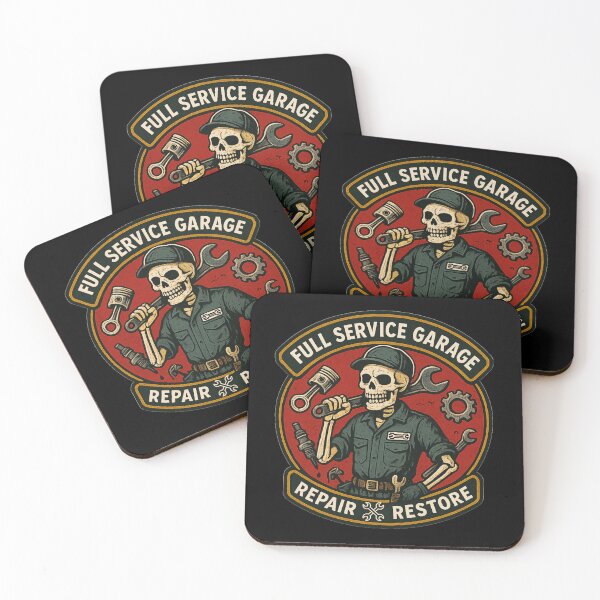 Item preview, Vintage Skeleton Mechanic – Full Service Garage Repair & Restore designed and sold by Slaivarart.