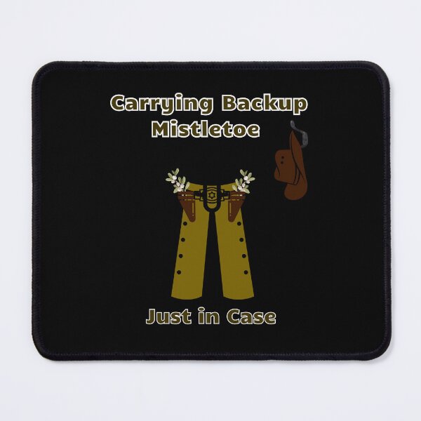 Item preview, Carrying Backup Mistletoe Funny Cowboy Christmas Design designed and sold by AnaPixMar.