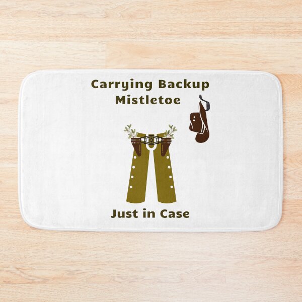 Item preview, Carrying Backup Mistletoe Funny Cowboy Christmas Design designed and sold by AnaPixMar.