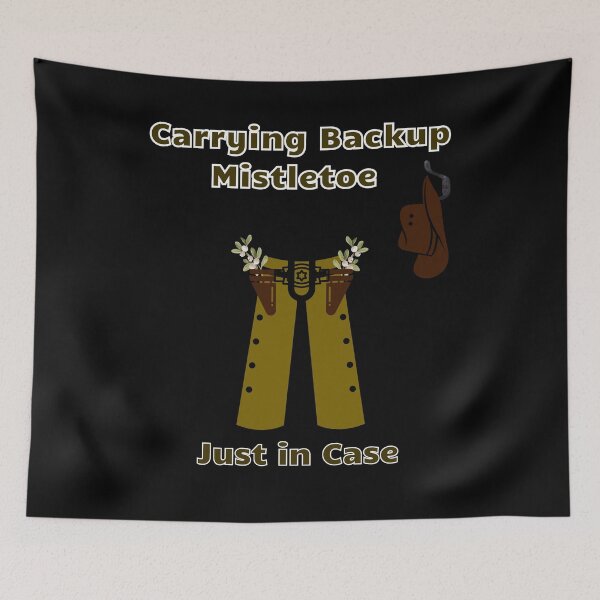 Item preview, Carrying Backup Mistletoe Funny Cowboy Christmas Design designed and sold by AnaPixMar.