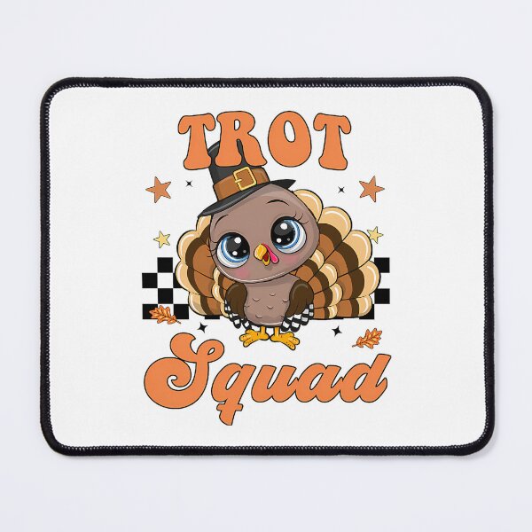 Item preview, Trot Happy Gobble Cute Thanksgiving 80s Squad Fall designed and sold by CalvinVanAuken.