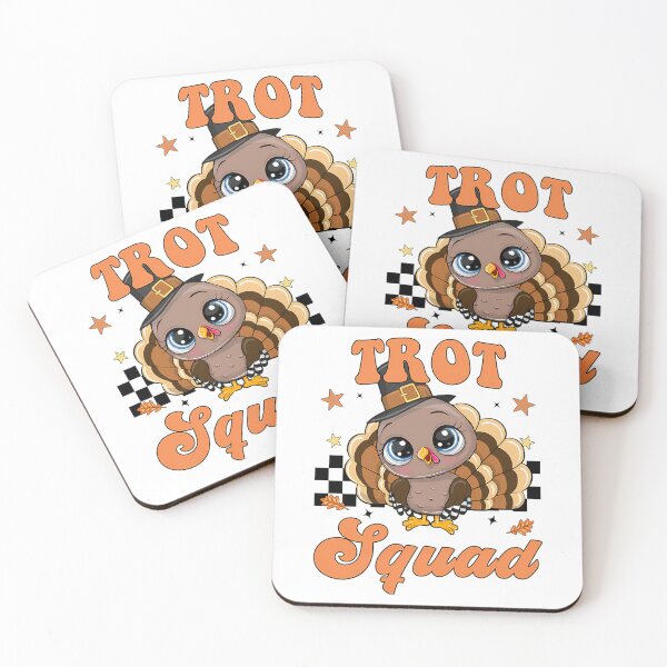 Item preview, Trot Happy Gobble Cute Thanksgiving 80s Squad Fall designed and sold by CalvinVanAuken.
